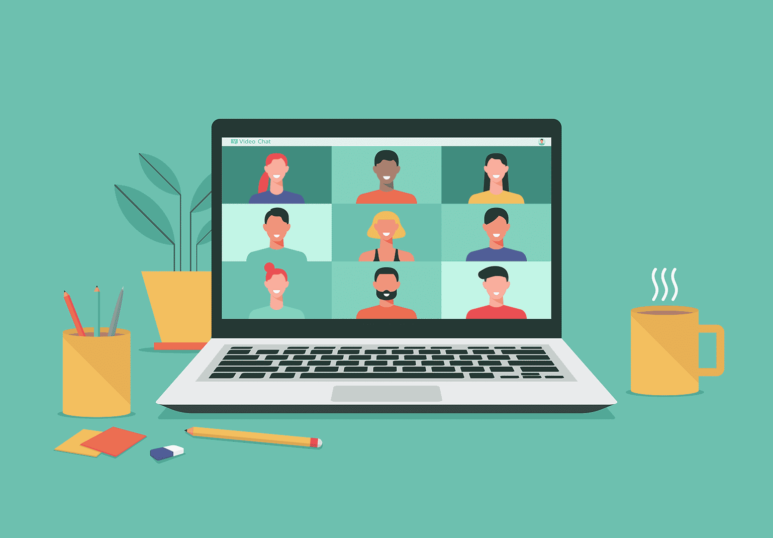 Focus Groups Illustration of virtual meeting