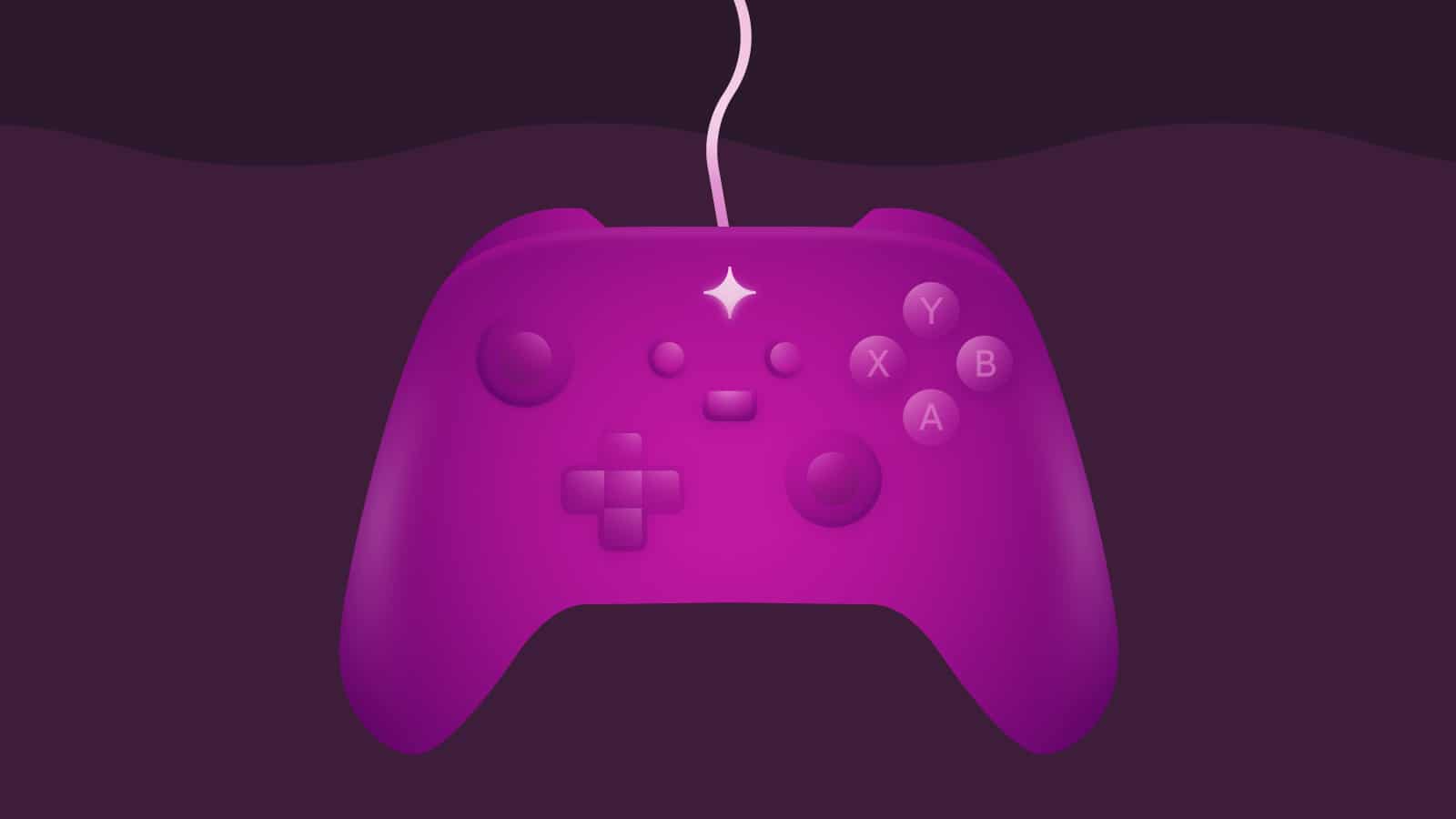 game controller in the color purple